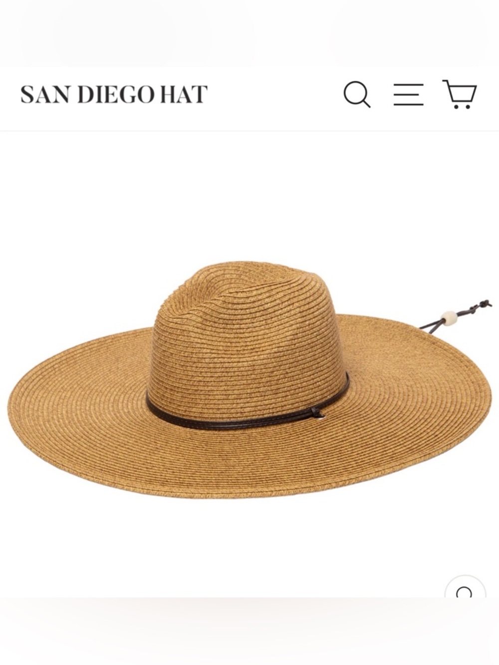 San Diego Hat Co. El Campo 5" Brim Sun Hat - UPF50 Sun Protection with Chin Cord